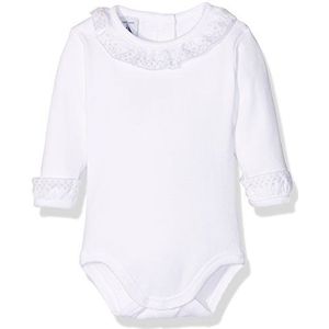 BABIDU Uniseks babybodysuit met batist-kraag, grijs, 6 Maanden