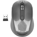 NGS HAZE - 2.4GHz draadloze, optische muis, USB-muis voor desktop of laptop met 3 stille en metallic scrollwiel, 800/1600dpi, grijs