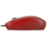 NGS FLAME RED - Optische muis 1000 dpi met USB-kabel, muis voor computer of laptop met 3 toetsen, beide handen, rood