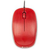 NGS FLAME RED - Optische muis 1000 dpi met USB-kabel, muis voor computer of laptop met 3 toetsen, beide handen, rood