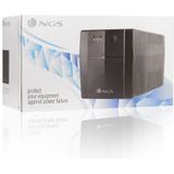 NGS - FORTRESS1500V2 - Ononderbroken UPS-Voeding - Offline UPS - 1200 VA - 720 W - 4 Schuko-stekkers