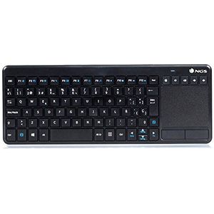 NGS TV Warrior Spanish language (QWERTY) - 2.4GHz Wireless Keyboard with touchpad, 12 multimedia keys and 5 SmartTV control keys. Compatible with Mac/Windows/Linux/Android/Tablet/TV. Plug&Play