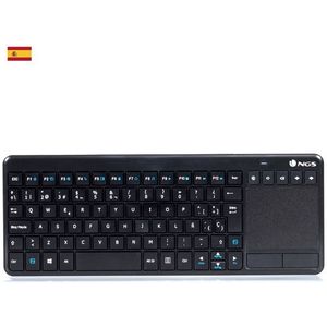 NGS TV Warrior, QWERTY, ES toetsenbord Thuis RF Draadloos Spaans Zwart