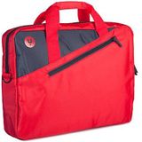 MONRAY NGS GINGER RED - Laptoptas tot 15,6 inch, tas met vakken en buitenvak, kleur: rood en antraciet