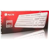 NGS Spike, QWERTY, ES toetsenbord USB Spaans Wit