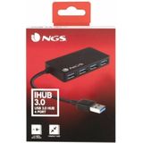 NGS iHub 3.0 USB 3.2 Gen 1 (3.1 Gen 1) Type-A 5000 Mbit/s Zwart