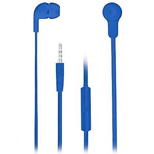 NGS Crossskip Blue - In-ear Hoofdtelefoon, Bedrade Hoofdtelefoon met Microfoon, Stereo Oordopjes, Blauw