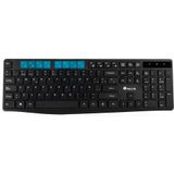 NGS Allure Kit, QWERTY, ES toetsenbord Inclusief muis Universeel RF Draadloos Spaans Zwart