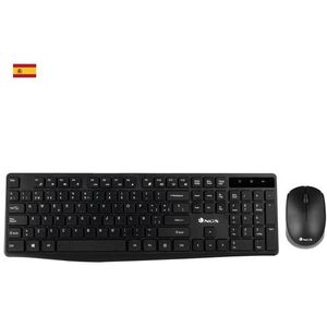 NGS Allure Kit, QWERTY, ES toetsenbord Inclusief muis Universeel RF Draadloos Spaans Zwart