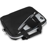 MONRAY,NGS GINGER BLACK14 - Aktetas voor laptop tot 14'', notebook draagtas met compartimenten en extern vak, uitgevoerd in zwart en antraciet