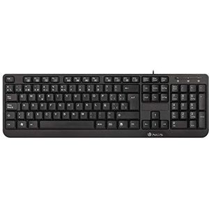 NGS Funky V3 French language (AZERTY) - USB keyboard with 1.4m cable, 12 multimedia keys and Plug&Play function. Compatible with Mac/Windows/Linux/Android/Tablet/TV. Black