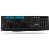 NGS Allure Kit, AZERTY, FR toetsenbord Inclusief muis Universeel RF Draadloos Frans Zwart