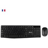 NGS Allure Kit, AZERTY, FR toetsenbord Inclusief muis Universeel RF Draadloos Frans Zwart