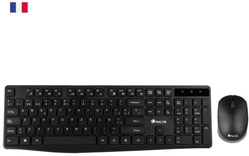NGS Allure Kit, AZERTY, FR toetsenbord Inclusief muis Universeel RF Draadloos Frans Zwart