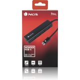 NGS - NGS-HUB-0054 - USB Hub - Zwart - 4 Poorten - 5 Gbps