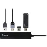 NGS - NGS-HUB-0054 - USB Hub - Zwart - 4 Poorten - 5 Gbps