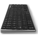 NGS FORTUNE-BT, QWERTY, ES toetsenbord Universeel Bluetooth Spaans Zwart, Zilver