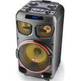 NGS Draagbare Feestluidspreker Wild Dub Zero - 120W 8"" Woofer - USB/SD/Bluetooth - Zwart