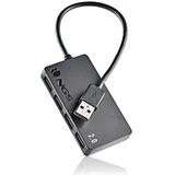 NGS IHUB4 TINY USB 2.0 480 Mbit/s Zwart