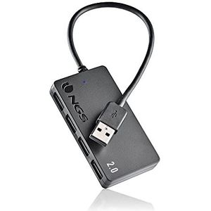 NGS IHUB4 TINY USB 2.0 480 Mbit/s Zwart