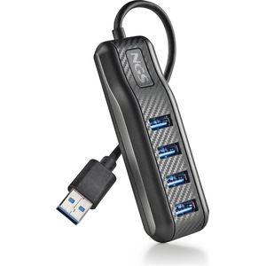 NGS PORT 3.0 - Compacte 4-poorts USB-hub – Compatibel met USB1.1, USB2.0 en USB3.0