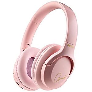 NGS Artica GREED PINK Hoofdtelefoon, draadloos, compatibel met Bluetooth-technologie, licht en opvouwbaar, geïntegreerde microfoon, batterij 40 uur, kleur: roze