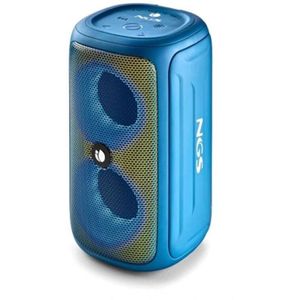 NGS Rolbeest azuurblauw (7 h, Voeding via USB), Bluetooth luidspreker, Blauw