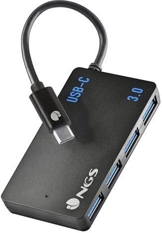 NGS WONDER IHUB4 USB 3.2 Gen 1 (3.1 Gen 1) Type-A 480 Mbit/s Zwart