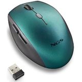 NGS Bee Blue Draadloze muis, ergonomische muis met 5 knoppen en scrollwiel, 2,4 GHz, draadloos, speciaal voor rechtshandigen, verstelbare DPI, blauw