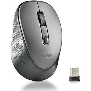 NGS Dew Lilac - Draadloze optische muis, ergonomische muis, stille draadloze laptopmuis, hoge precisie met nano-ontvanger, ambidexter, 800/1600 instelbare DPI, plug-and-play