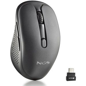 NGS - EVOMIX - Muis - Zwart - Plug & Play - Oplaadbare Batterij - Bluetooth