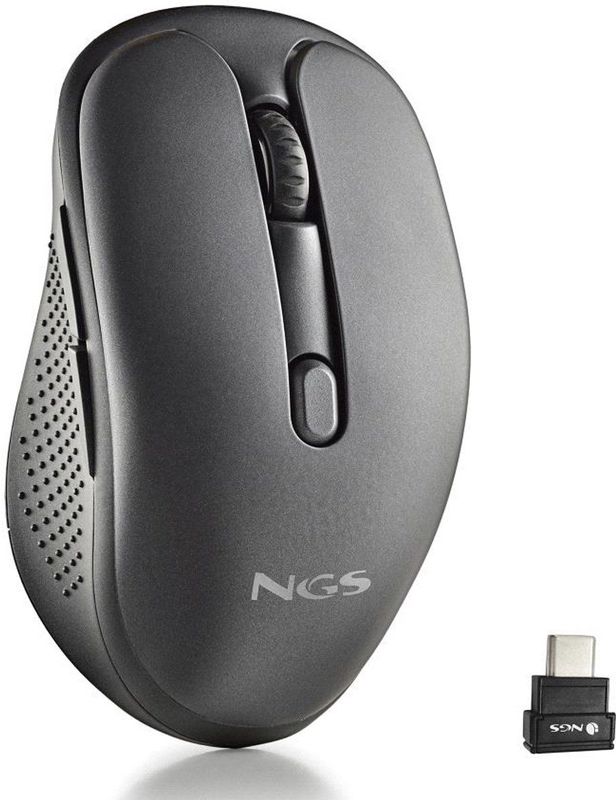 NGS - EVOMIX - Muis - Zwart - Plug & Play - Oplaadbare Batterij - Bluetooth