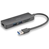 NGS - Ihub Reader - Docking Station - Zwart - USB-C - 5 Havens