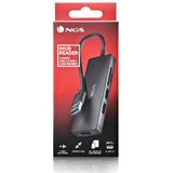 NGS - Ihub Reader - Docking Station - Zwart - USB-C - 5 Havens