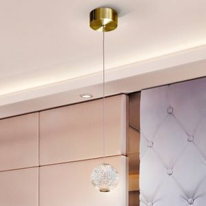 Schuller Valencia LED hanglamp Austral, goud/helder, 1-lamp