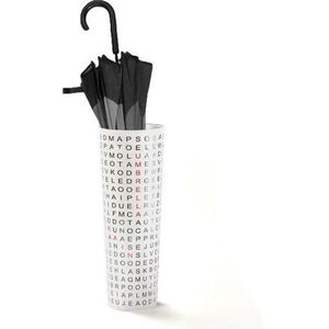 Fisura Paraplubak Crosswords 25 X 50 Cm Rvs Wit