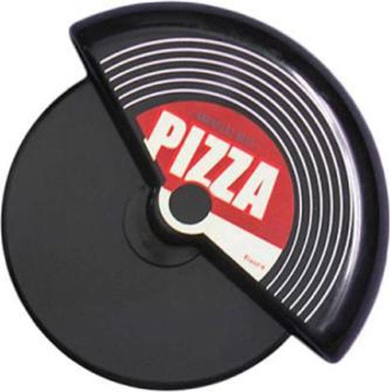 Fisura Pizza Snijder Vinyl – Zwart/Rood – Geniet van de Perfecte Pizzapunt