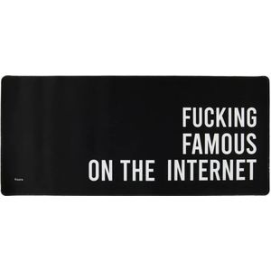 Fisura - XXL muismat gamingpad extra grote muismat met antislip onderkant, bureau-onderlegger 80 x 35 cm (Beroemd, zwart)
