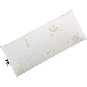 Todocama - Visco-elastisch kussen, mijtdicht en antibacterieel, compacte kern, dubbele overtrek met ritssluiting, aloë vera-weefsel, warmteregulerend, aanpassing aan de hals, 105 cm