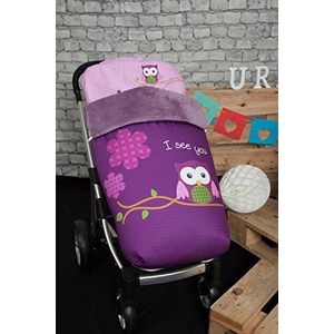 Babyline Hibou voetenzak voor kinderwagen, violet