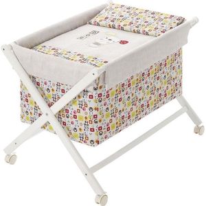 Interbaby Wieg Beer Junior 90 X 72 Cm Hout/katoen Wit