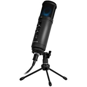 Newskill Kaliope Professionele RGB-microfoon (5 vaste kleuren en rotatie-effecten), kaliope voor gaming en podcast (incl. popfilter, statief, kabel en accessoires)