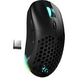 Newskill Arakne Elite Professionele RGB-gaming-muis, draadloos, 16.000 dpi, tweehandig ontwerp, toetsen aan de zijkant en modulaire afdekking, zwart