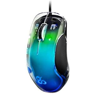 Newskill Lycan Professionele Gaming Muis, Bedraad, RGB Verlichting, Optische Sensor, 16000 Instelbare DPI, 5 Programmeerbare Knoppen, 50 G, PC/Mac, Doorschijnend Plastic, Transparant