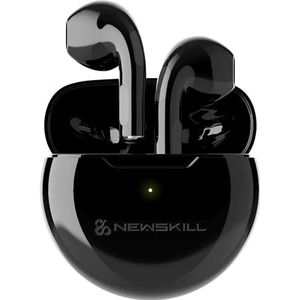 Newskill Anuki Lite Wireless Bluetooth 5.0, touch-bediening, oordopjes kristalhelder geluid, geïntegreerde microfoon, IPX4-weerstand, 16 uur afspeeltijd, draadloze hoofdtelefoon, USB-C-opladen, zwart
