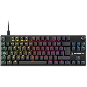 NEWSKILL Serike V2 TKL Mechanische Gaming-Tastatur, RGB, Tenkeyless, Outemu, Red, Hotswap, kompakt, Schwarz