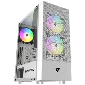ATX Semi-toren doos Nfortec Caelum Wit RGB