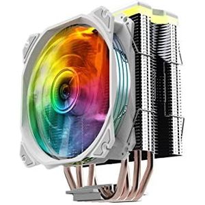 Nfortec - CENTAURUS X CPU Heatsink met 4 Heatpipes, 120mm A-RGB PWM ventilator, TDP 180W, LGA1700 en AM5 Compatibel, wit