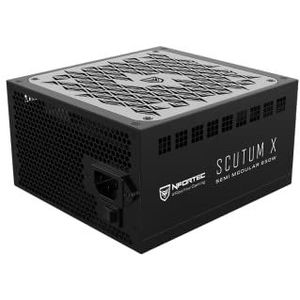 Nfortec - SCUTUM X Voeding 750W Semi Modulair ATX 80+ Brons, 140mm ventilator, Zwart