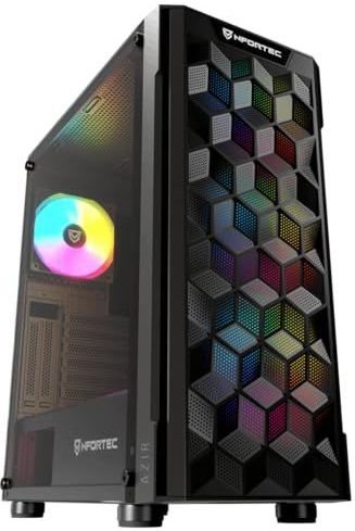 ATX Semi-toren doos Nfortec Air Zwart